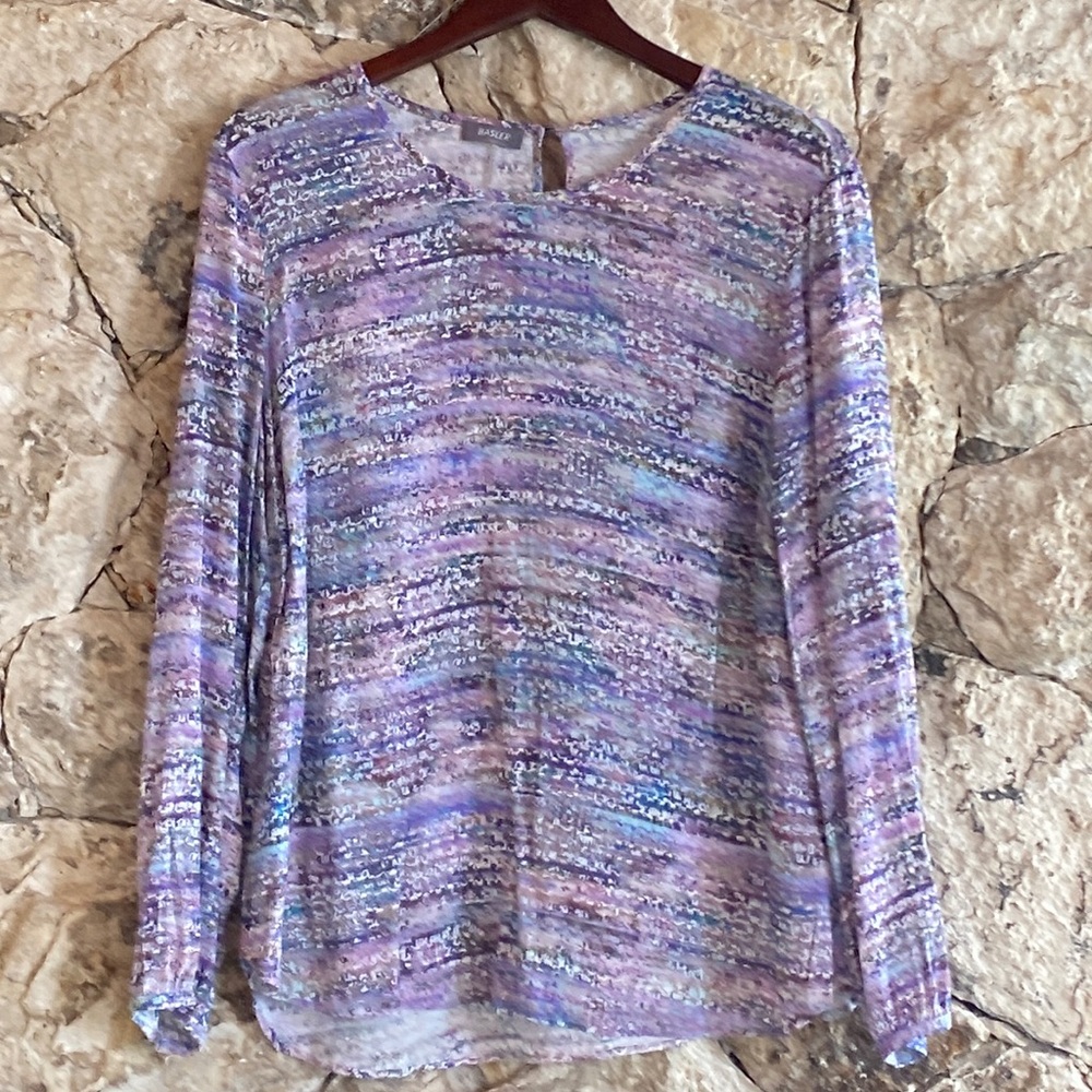 Purple Basler blouse - German Sz 46 (approx 16/1X)